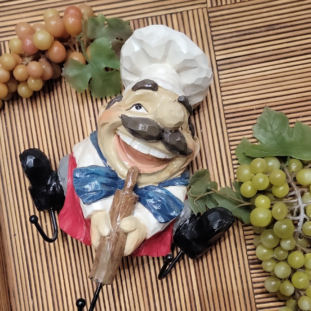 Charming Chef Wall Hook - Red, Blue, Black, White